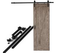 Amig - Kit puerta corredera madera - Guía 200 cm acero negro - Soporta hasta 100 kg - Deslizamiento silencioso y estable - Mod. SD003