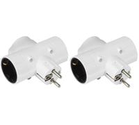 Amig - Ladrón de Enchufes Tipo Schuko de 3 Vías Mod.3208 con Toma de Tierra para Conectar Aparatos Eléctricos - Adaptador de Pared Triple Horizontal - Voltaje Máx: 250 V - Amperaje Máx: 10/16 A