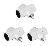 Amig - Ladrón de Enchufes Tipo Schuko de 3 Vías Mod.3208 con Toma de Tierra para Conectar Aparatos Eléctricos - Adaptador de Pared Triple Horizontal - Voltaje Máx: 250 V - Amperaje Máx: 10/16 A