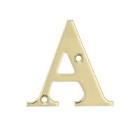 Amig - Letra A de Acero Inoxidable para Atornillar en Interior y Exterior, 100 mm, Resistente, para Portales, Paredes o Fachadas, Acabado Plateado