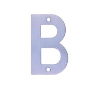 Amig - Letra B de Acero Inoxidable para Atornillar en Interior y Exterior | 100 mm | Resistente | Para Portales, Paredes o Fachadas | Acabado Plateado