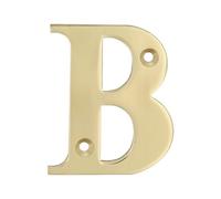 Amig - Letra B de Acero Inoxidable para Atornillar en Interior y Exterior, 100 mm, Resistente, para Portales, Paredes o Fachadas, Acabado Plateado