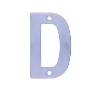 Amig - Letra D de Acero Inoxidable para Atornillar en Interior y Exterior | 100 mm | Resistente | Para Portales, Paredes o Fachadas | Acabado Plateado
