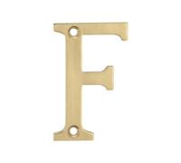 Amig - Letra F de Acero Inoxidable para Atornillar en Interior y Exterior, 100 mm, Resistente, para Portales, Paredes o Fachadas, Acabado Plateado