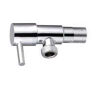 Amig Llave regulación cierre cerámico M 1/2'' x M3/8'' latón cromado | Montura 1/4 de vuelta • dimensiones 14 x 13 x 3 cm • peso neto 0,153 kg - Entrada M 1/2'' / Salida M3/8''