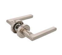 Amig - Manilla con roseta Mod. MAI RX - Para puertas interiores - Cuadradillo 8 mm - Roseta de Ø52 mm de Zamak - Maneta de Aluminio - Acabado níquel cepillado