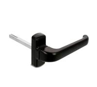 Amig - Manilla de Aluminio Mod. Epsilon | Color Negro | 132 x 70 mm | Cuadradillo de 8 mm | Maneta con roseta reversible | Fácil instalación | Diseño moderno y ergonómico