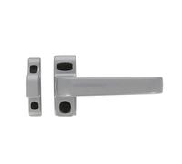 Amig - Manilla de Bloqueo para Puertas y Ventanas Mod. Gamma | 122 x 70 mm | Roseta | Derecha | Puertas de Interior y Ventanas | Sin Cuadradillo | Aluminio Plateado