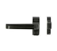 Amig - Manilla de Bloqueo para Puertas y Ventanas Mod. GAMMA | 122 x 70 mm | Roseta | Izquierda | Puertas de Interior y Ventanas | Sin Cuadradillo | Aluminio Negro