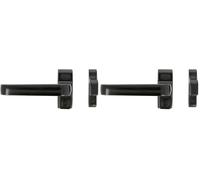 Amig - Manilla de Bloqueo para Puertas y Ventanas Mod. GAMMA - 122 x 70 mm - Roseta - Izquierda - Puertas de Interior y Ventanas - Sin Cuadradillo - Aluminio Negro (Paquete de 2)