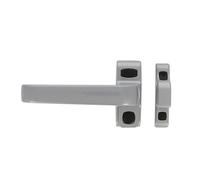 Amig - Manilla de Bloqueo para Puertas y Ventanas Mod. GAMMA - 122 x 70 mm - Roseta - Izquierda - Puertas de Interior y Ventanas - Sin Cuadradillo - Aluminio Plateado