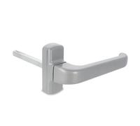 Amig - Manilla de Roseta para Puerta | Modelo Epsilon | Aluminio | 132 x 70 mm | Cuadradillo de 8 mm | Color: Aluminio Plateado