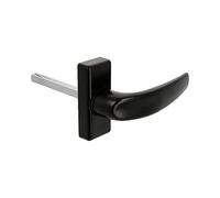 Amig - Manilla de Roseta para Puertas - Mod. DELTA - 121 x 72 mm - Cuadradillo de 8 mm - Diseño Elegante y Sencillo - Manija de Agarre Ergonómico - Aluminio Negro