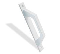 Amig - Manillón de Líneas Rectas de Aluminio Color Blanco para Puertas Correderas o Abatibles de Paso - 198 x 25 x 40 mm | Tirador de Asa Funcional y Cómodo