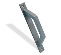 Amig - Manillón de Líneas Rectas de Aluminio Color Gris Plateado para Puertas Correderas o Abatibles - 198 x 25 x 40 mm - Tirador de Asa Funcional y Cómodo