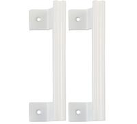 Amig - Manillón para Puertas Correderas Mod. 3050-185 x 26 mm - Con Cuerpo Desplazado Ideal para Puertas Correderas de Interior y Puertas de Armarios - Con Asa Ergonómica - Aluminio Blanco
