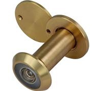 Amig - Mirilla Mod. 3 con Lente Súper Angular para Puertas Interiores y Exteriores 3-14 | Latón con Acabado Pulido | Medidas - Diámetro 14 mm | Grosor de la Puerta 35-60 mm