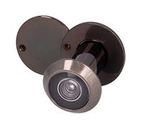 Amig - Mirilla para puerta - Lente Superangular - Para Puertas de entrada Interiores y Exteriores - Color Cuero - Latón - Medidas: Diámetro 14 mm - Grosor de la Puerta 25-42 mm