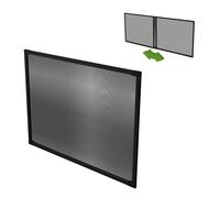 Amig - Mosquitera Extensible para Ventana - 100 x 70 cm - Marco de Aluminio Negro - Malla Fibra de Vidrio Gris - Ajustable - Instalación sin herramientas - Mod. ME01