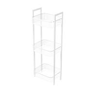 Amig - Mueble Organizador Multiuso - 3 Cestos en Altura - Acero Blanco - Almacenamiento en Cocina de Tarros, Verduras o Frutas - Medidas: 33 x 25 x 85 cm
