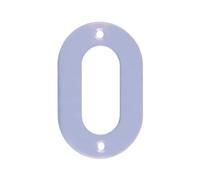 Amig - Número 0 de Acero Inoxidable para Atornillar en Interior y Exterior - 100 mm - Para Portales, Paredes o Fachadas de Casas - Acabado en Plateado
