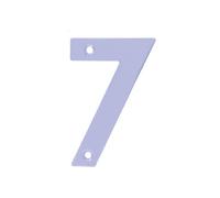 Amig - Número 7 de Acero Inoxidable para Atornillar en Interior y Exterior - 100 mm - Para Portales, Paredes o Fachadas de Casas - Acabado en Plateado