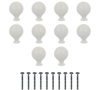 Amig - Pack de 10 Pomos para muebles - Ø30 Mm - Color Blanco - Fabricado en Zamak - Tiradores para cajones y armarios de cocina y baño con estilo moderno decorativo y uso cómodo - Mod. 814