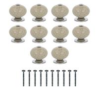 Amig - Pack de 10 Pomos para muebles - Ø39 Mm - Color Porcelana Craquelada - Fabricado en Cerámica - Para cajones y armarios de cocina y baño con estilo moderno decorativo y uso - Mod. 824