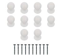 Amig - Pack de 10 Pomos para muebles - Diámetro Ø21 mm - Color Blanco - Fabricado en Zamak - Para muebles de cocina y baño con estilo moderno decorativo y uso cómodo diario - Mod. 812