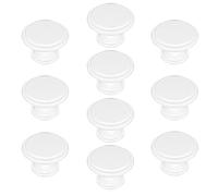 Amig - Pack de 10 Pomos para muebles - Diámetro Ø28 mm - Color Blanco - Fabricado en Zamak - Para muebles de cocina y baño con estilo moderno decorativo y uso cómodo diario - Mod. 804
