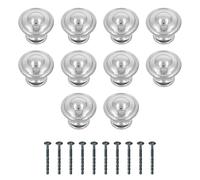 Amig - Pack de 10 Pomos para muebles - Diámetro Ø30 mm - Color Plateado - Fabricado en Zamak - Para cajones y armarios de cocina y baño con estilo moderno decorativo y uso cómodo - Mod. 809