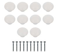 Amig - Pack de 10 Pomos para muebles - Diámetro Ø35 mm - Color Blanco - Fabricado en Cerámica - Mod. 808