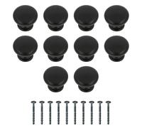 Amig - Pack de 10 Pomos para muebles - Diámetro Ø35 mm - Color Negro Mate - Fabricado en Zamak - Para renovación de muebles del hogar con diseño decorativo actual y manejo cómodo - Mod. 801