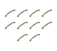 Amig - Pack de 10 Tiradores para muebles - 96 Mm - Color Cuero - Fabricado en Zamak - Tiradores para cajones y armarios de cocina y baño con estilo moderno decorativo y uso cómodo - Mod. 839