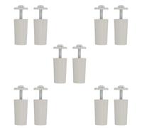 Amig - Pack de 10 Topes para Persianas Enrollables - Amortiguador con Tornillo M5 Antióxido y Arandela Exterior - Resistente a la Intemperie - Longitud: 60 mm - Gris