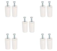 Amig - Pack de 10 Topes para Persianas Enrollables | Amortiguador con Tornillo M5 Antióxido y Arandela Exterior | Resistente a la Intemperie | Longitud: 40 mm | Blanco