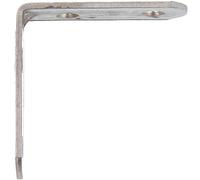 Amig - Pack de 100 Ángulos Metálicos de Refuerzo - 50 x 19 x 2 mm - Canto Redondo - Diseñados con Forma de L - Para Fijar Muebles de Madera o Colocar Baldas y Estantes - Acero Inoxidable Mate