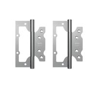 Amig - Pack de 2 Bisagras - 100 x 63,5 x 2,5 mm - Recomendada para su Uso en Puertas - Apertura y Cierre Silencioso - Acero Inoxidable Mate - Incluye Tornillería