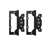 Amig - Pack de 2 Bisagras | 100 x 63,5 x 2,5 mm | Recomendada para su Uso en Puertas| Apertura y Cierre Silencioso | Acero Inoxidable Negro Mate | Incluye Tornillería