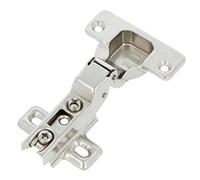 Amig - Pack de 2 Bisagras de Cazoleta | Acodada | Montaje de Puertas de Muebles y Armarios de Cocina | Ø35 mm | Acero Niquelado | Apertura 110° | Plateado