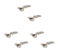 Amig - Pack de 2 Bisagras de Cazoleta Rectas - Acero Niquelado - Puertas de Muebles y Armarios de Cocina - Ø35 mm - Apertura 110° - Plateado - Contenido: 2 unidades (Paquete de 3)