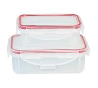 Amig - Pack de 2 contenedores herméticos - Envases para alimentos - Recipientes de comida - Juntas de silicona anti-apertura - Polipropileno - 0,24L-0,5L