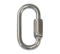 Amig - Pack de 2 Eslabones Rápidos con Cierre de Rosca Mod.30160 para Conectar Cuerdas, Cadenas, Correas o Cintas - De Acero Inoxidable - Mosquetón para Conexiones Rápidas - Medidas: Ø4 x 40 mm