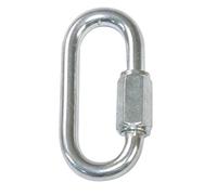Amig - Pack de 2 Eslabones Rápidos con Cierre de Rosca Mod.30160 para Conectar Cuerdas, Cadenas, Correas o Cintas, De Acero Galvanizado, Mosquetón para Conexiones Rápidas, Medidas: Ø4 x 40 mm Plateado