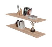 Amig - Pack de 2 Estantes de Pino Natural 600x250x28 mm - Baldas de Madera Maciza sin Tratar 28 mm - Certificación PEFC - Ideal para Estanterías Flotantes, Decoración y Almacenaje en Hogar u Oficina