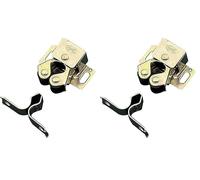 Amig - Pack de 2 Golpetes de Acero con Rodillos de Goma Mod.12 | Cierre Oculto para Puertas de Armarios y Muebles de Hogar u Oficina | Medidas: 34 x 30 mm | Se Incluyen Tornillos de Fijación