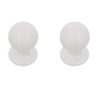 Amig - Pack de 2 Pomos para muebles - Diámetro Ø21 mm - Color Blanco - Fabricado en Zamak - Tiradores para cajones y armarios de cocina y baño con estilo moderno decorativo y uso - Mod. 812