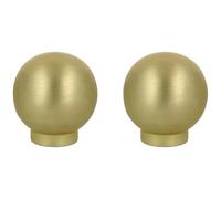 Amig - Pack de 2 Pomos para muebles - Diámetro Ø24 mm - Color Dorado Cepillado - Fabricado en Zamak - Para cajones y armarios de cocina y baño con estilo moderno decorativo y uso - Mod. 813