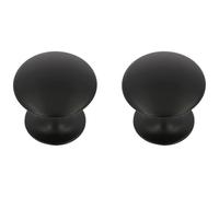 Amig - Pack de 2 Pomos para muebles - Diámetro Ø28 mm - Color Negro Mate - Fabricado en Zamak - Para cajones y armarios de cocina y baño con estilo moderno decorativo y uso cómodo - Mod. 803