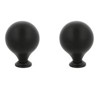 Amig - Pack de 2 Pomos para muebles - Diámetro Ø30 mm - Color Negro Mate - Fabricado en Zamak - Para muebles de cocina y baño con estética moderna y agarre cómodo - Mod. 814